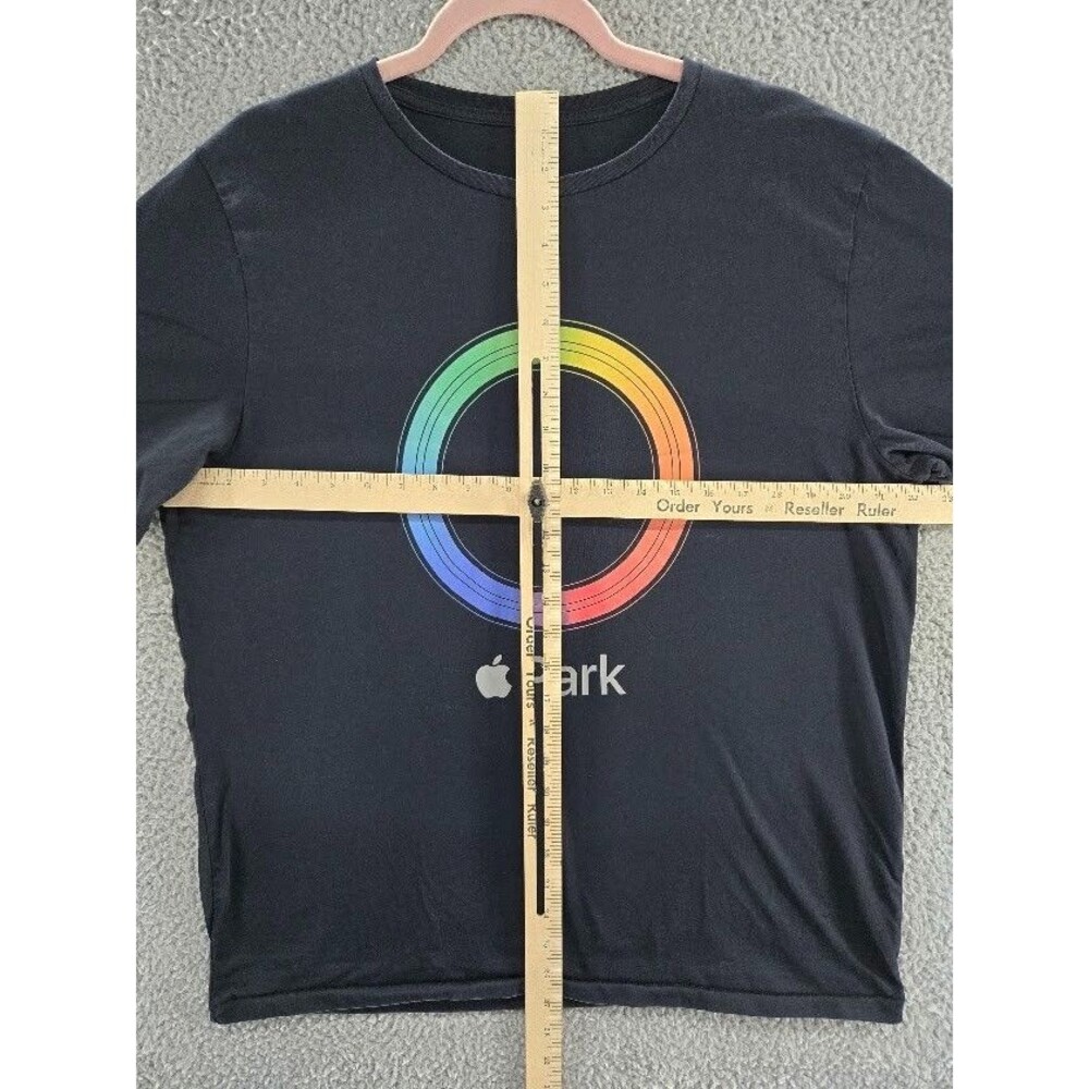 Apple Park Shirt Mens XL Visitor Center Black Infinity Loop Rainbow Computers - Picture 6 of 6